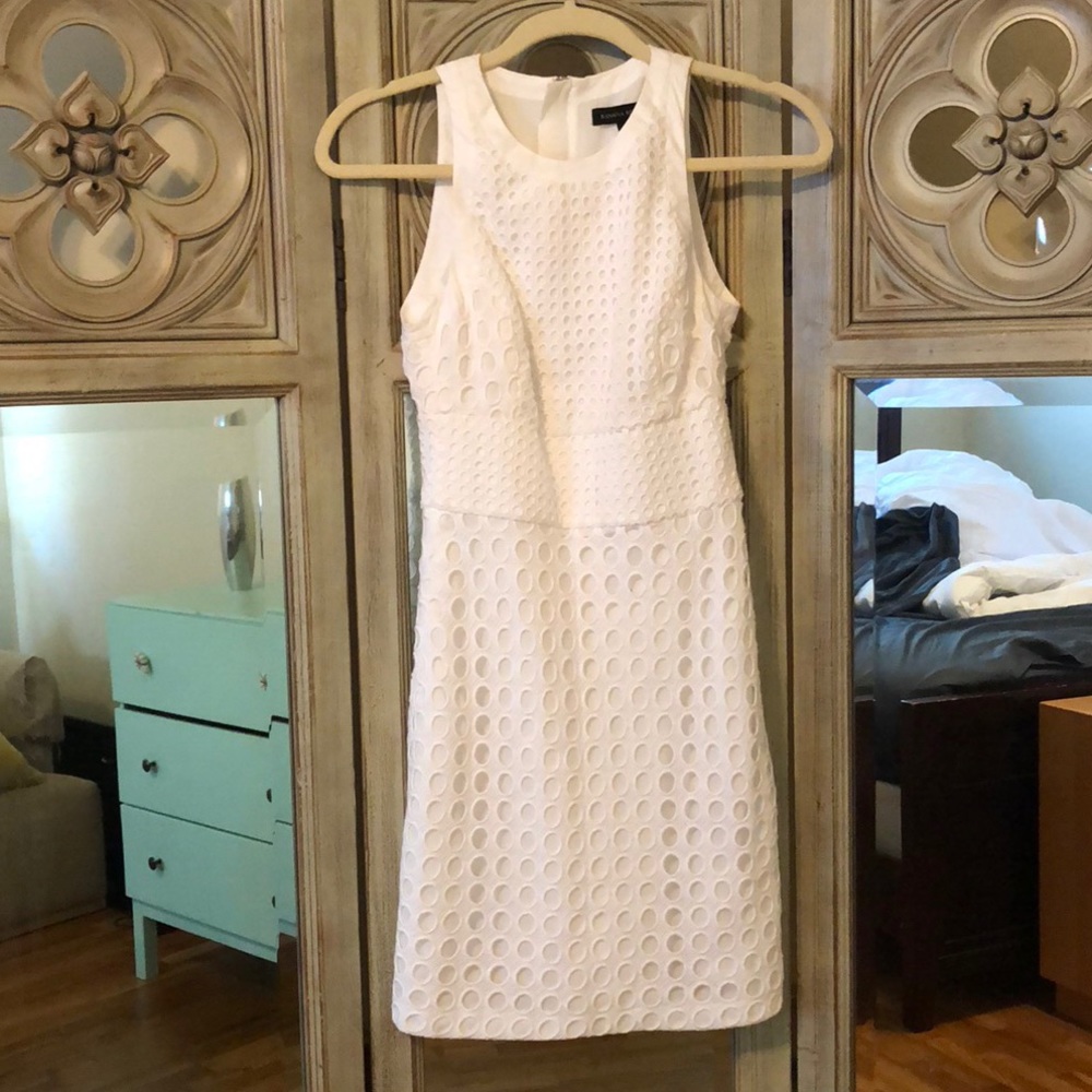 Banana republic eyelet sheath White Dress